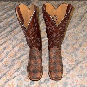 Roper Two-Tone Brown Western Boots